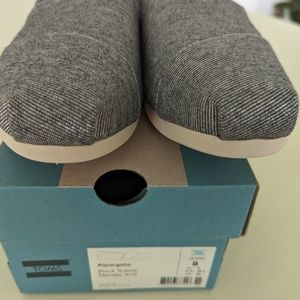 Toms Alpargata Black Subtle Metallic Knit New